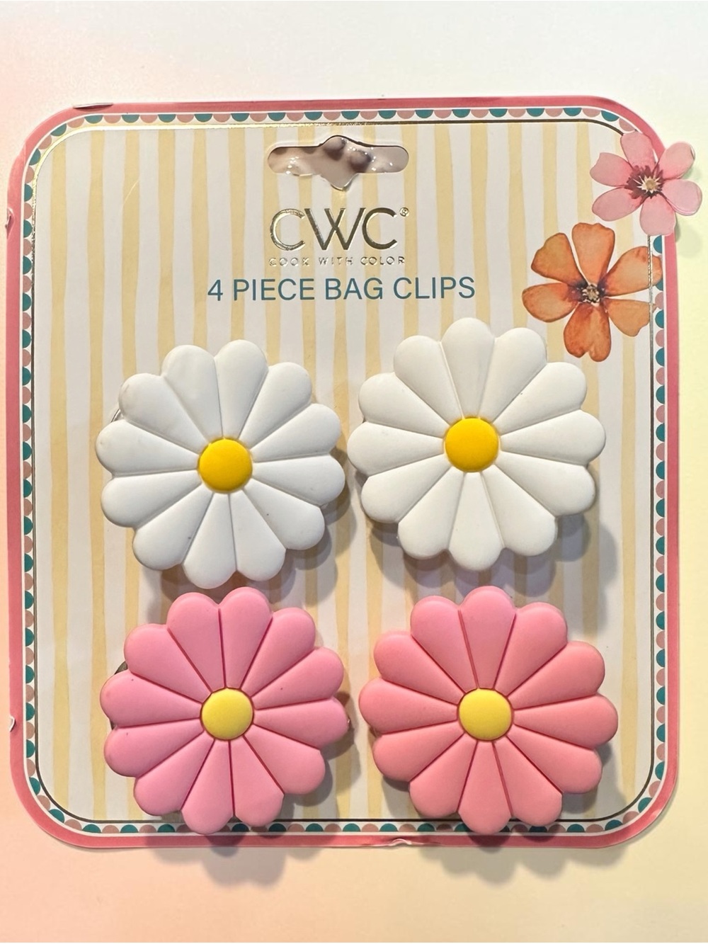 CWC Daisy Flower Bag Clips